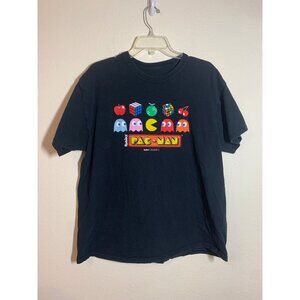 Pac-Man Rubiks Cube TShirt Retro Y2K 90s Pop Culture Graphic Tee Black Men Large